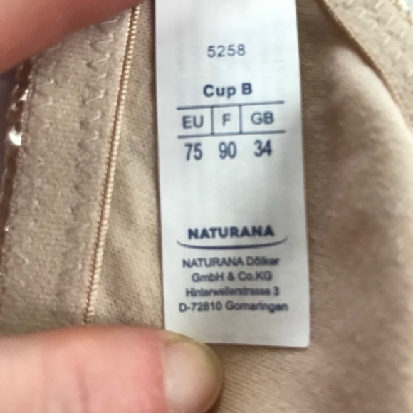 NATURANA Bra 34B Nude Wide Strap Non Padded Bra NWT - Picture 10 of 10
